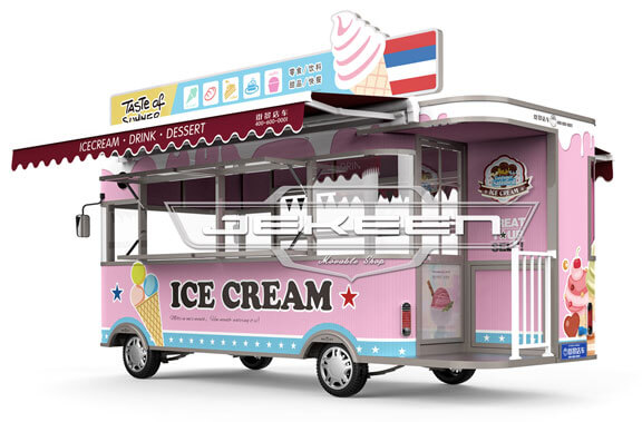 Mobile Food Truck Pizza Trailer Mobile Shop Ice Cream Van